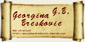 Georgina Brešković vizit kartica